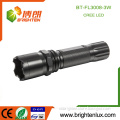 Factory Hot Sale 3*AAA Battery Operated Aluminum 3 mode light Zoom Focus 3W Cree XPE led 2013 Police Flashlight with Strobe